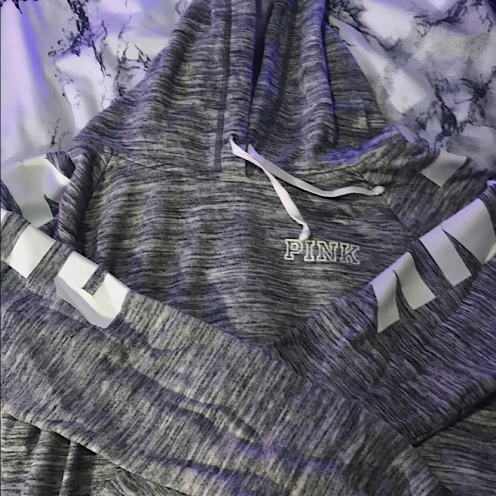 Grey Pink Vs hoodie